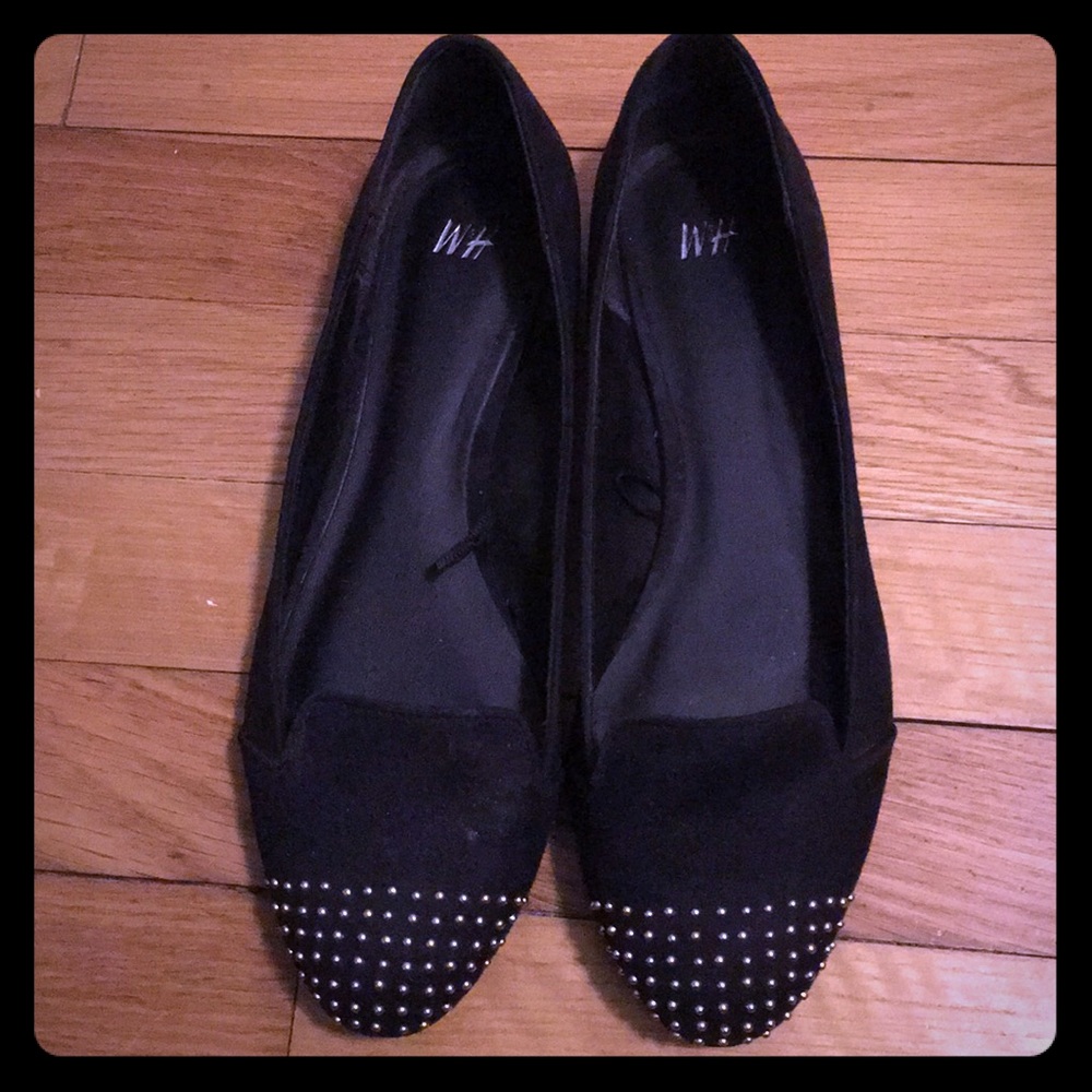 Embellished flats - barely worn